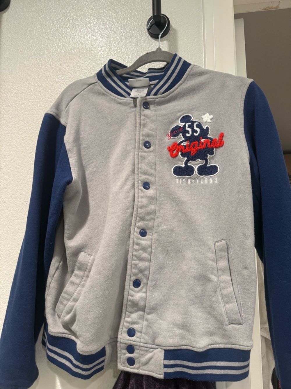 EUC Disneyland '55 Original' Varsity Jacket - Gray & Navy Size Small